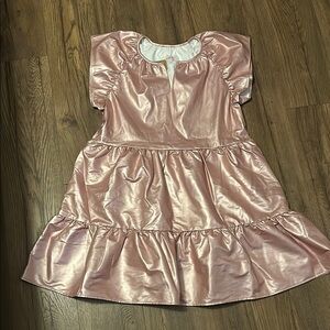 Elegant Metallic Pink Dress